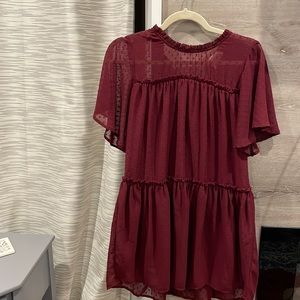 Burgundy, short dress